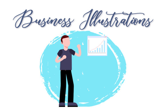 Business Illustrations People Character: Graphics & Illustrations for Local Branding