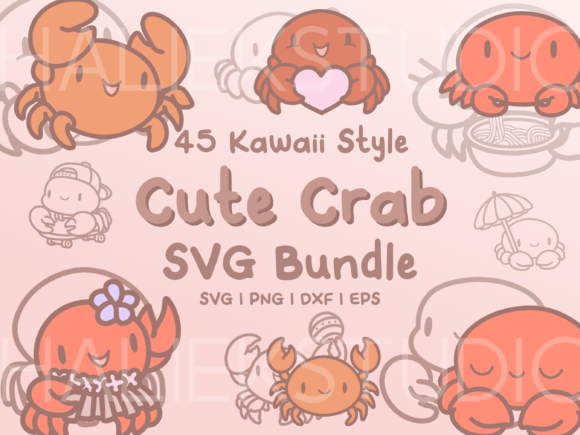 Crab SVG Illustrations for Local Brand Graphics