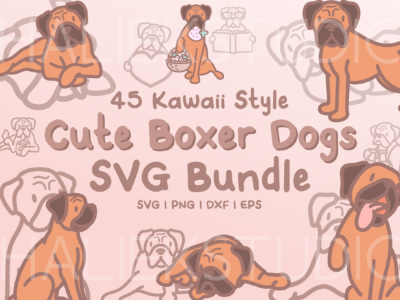 Cute Boxer Dog SVG Illustrations & Graphics Review