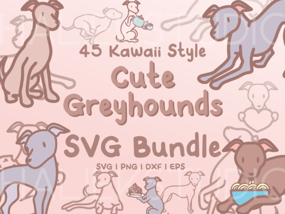 Cute Greyhounds SVG Illustrations: Real-World Embroidery Test