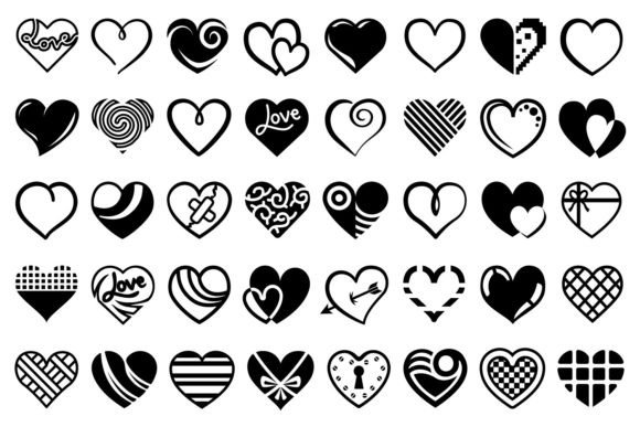 Heart Illustrations Set: Graphics for Commercial Product Creation