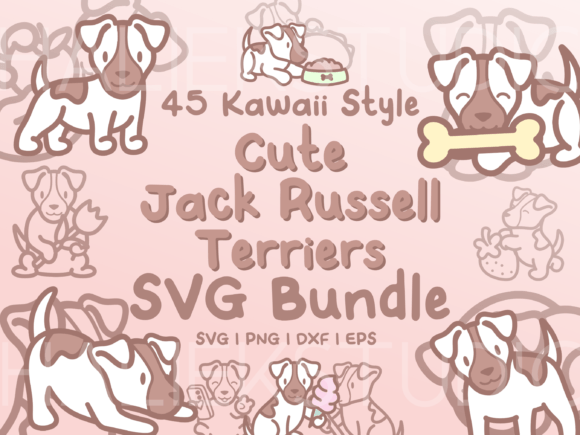 Jack Russell Terriers SVG Illustrations: Graphics & Design