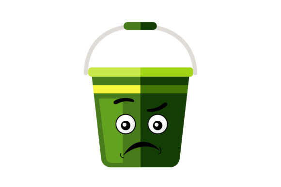 Kawaii Cute Bucket Illustrations: Graphics for Modern Branding