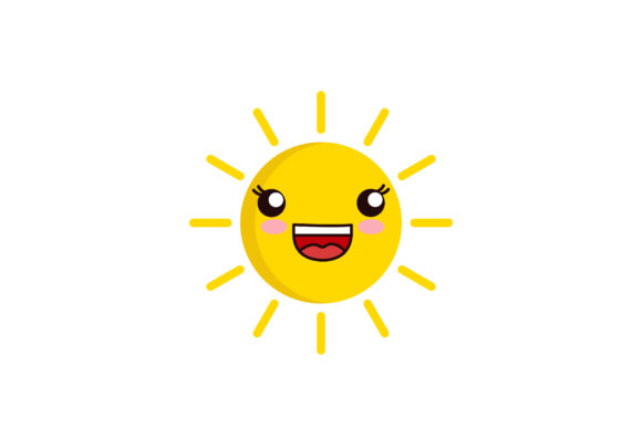 Kawaii Cute Sun Illustrations: Graphics and Illustrations for Branding