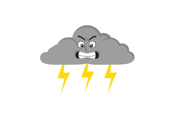 Kawaii Thunder Cloud Illustrations Graphics Review