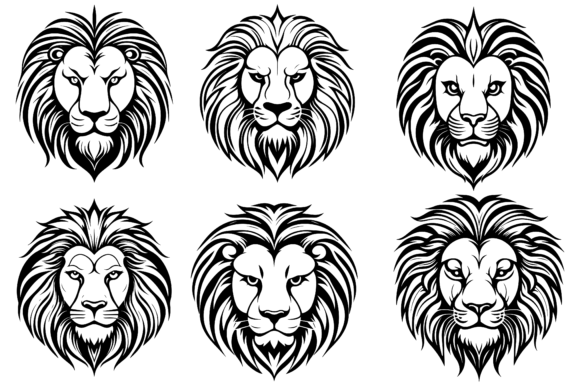 Lion Head Vector Graphics and Illustrations