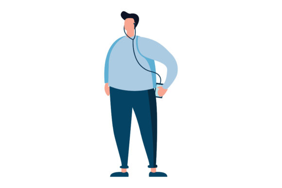 Man Listening to Music Illustrations: Graphics for Modern Branding