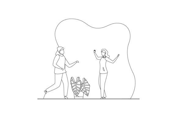 Person Illustrations Line Style: Graphics for Product Creators