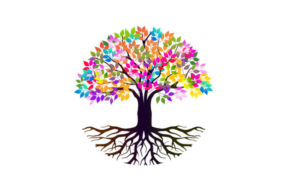 Rainbow Tree Illustrations Colorful Leaf: A Designer's Review