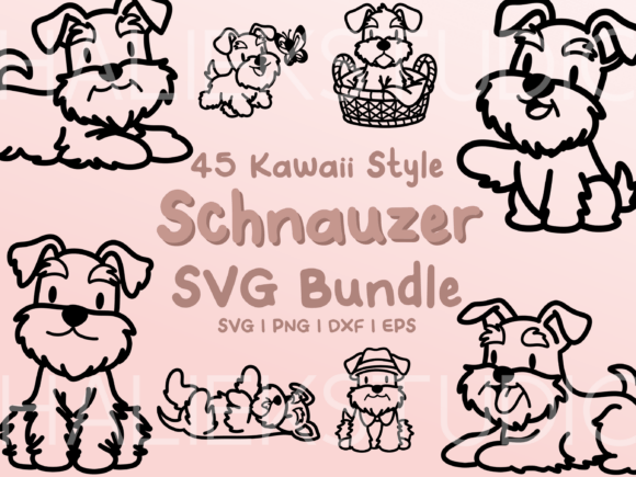 Schnauzer SVG Illustrations for Blog and Editorial Graphics