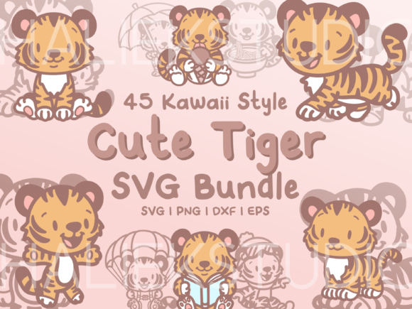 Tiger SVG Illustrations for Sellable Graphics