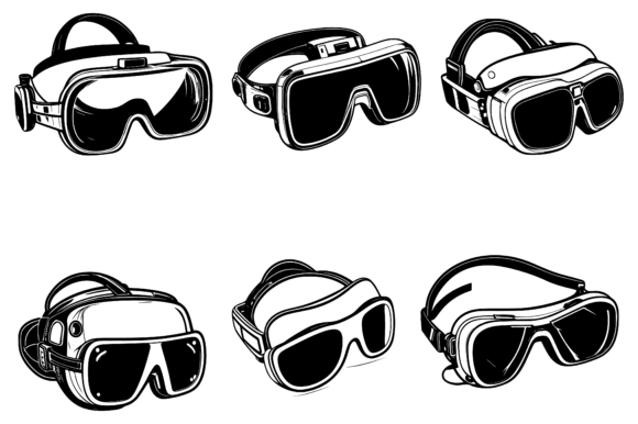 VR Glasses Vector Illustrations for Crafting Graphics