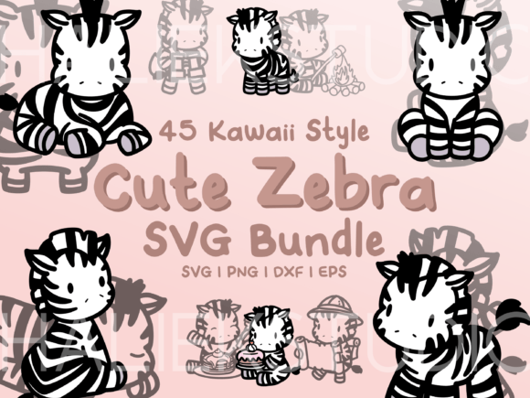 Zebra SVG Illustrations for Handmade Graphics